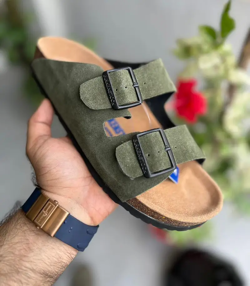 BIRKENSTOCK Arizona Slides for Men’s (Khaki)