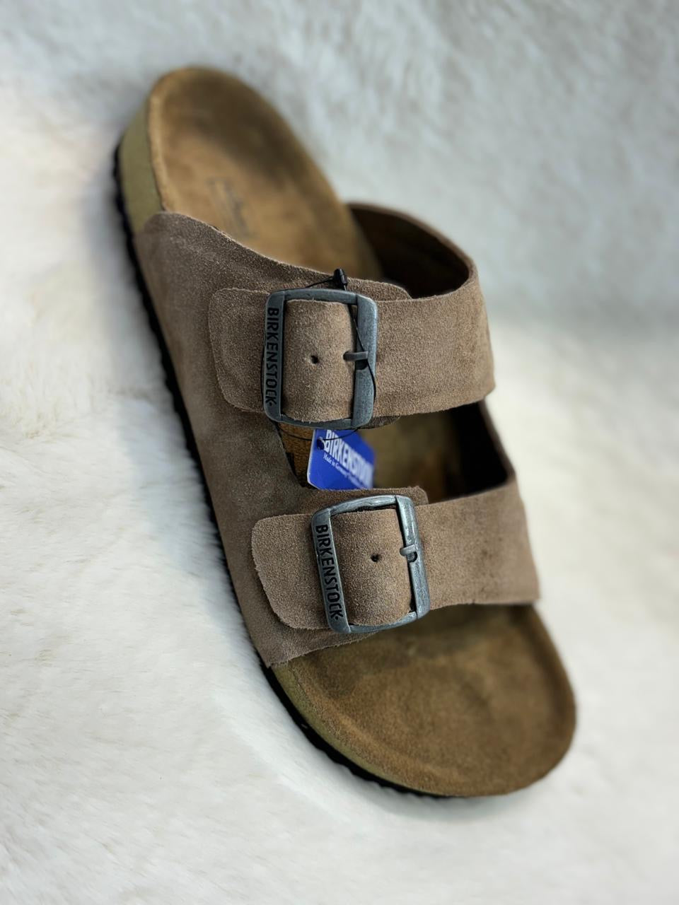 BIRKENSTOCK Arizona Slides for Men’s (Tan Suede)