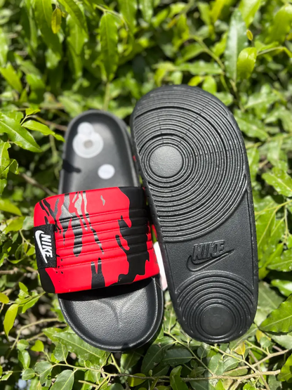 Nike Comfort Slides (Printed Red/Black)