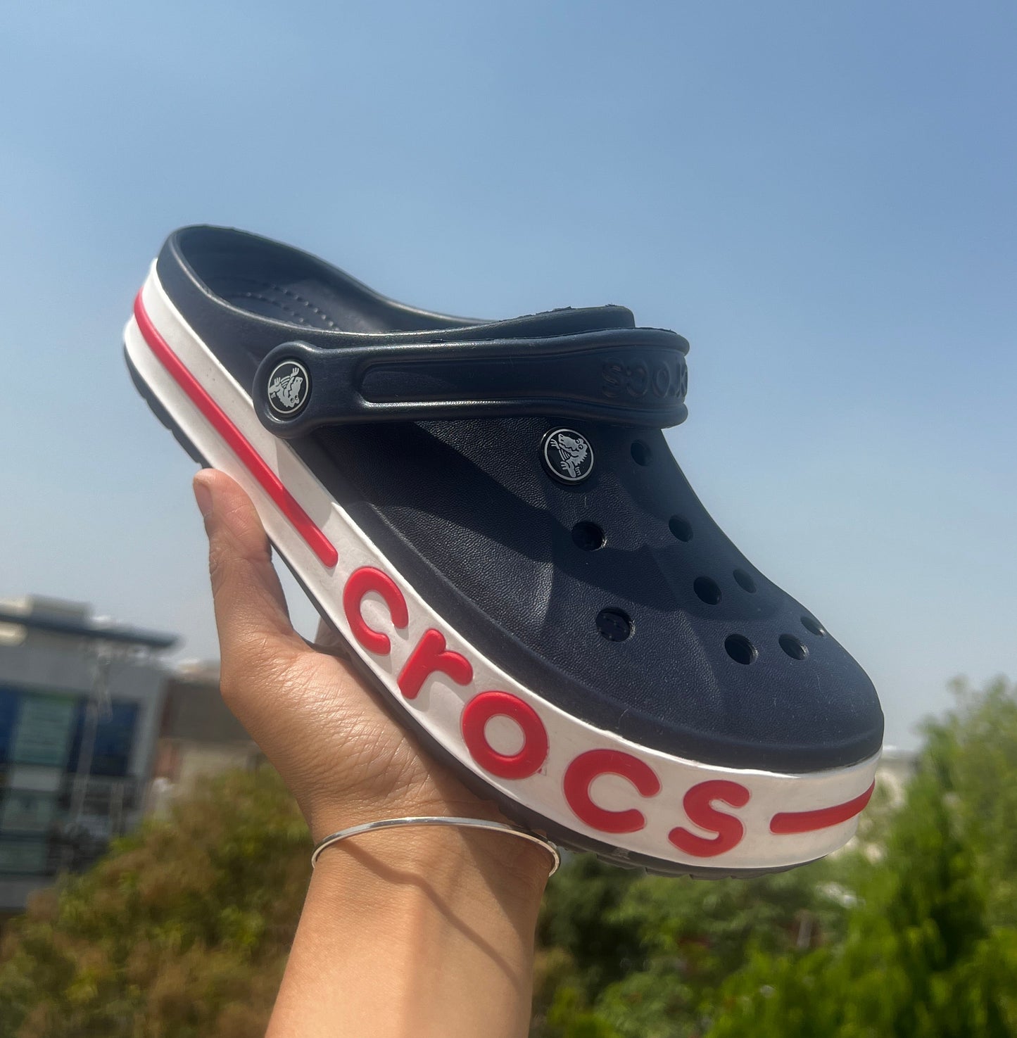 Bayaband clogs (Navy/Red)