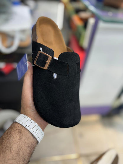 BIRKENSTOCK BOSTON Men’s (Black Suede)