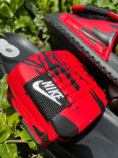 Nike Comfort Slides (Printed Red/Black)