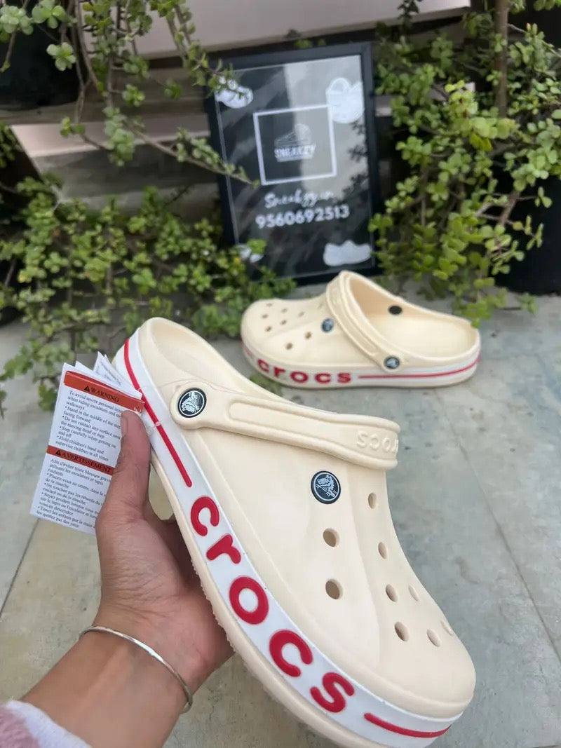 Bayaband clogs (Cream/Red)