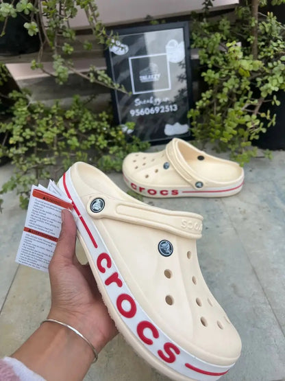 Bayaband clogs (Cream/Red)
