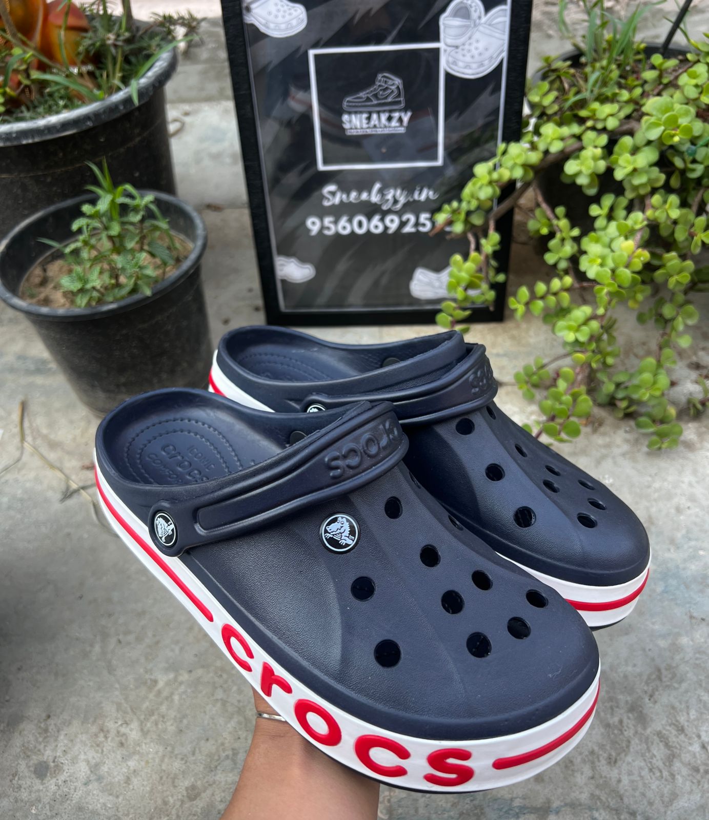 Bayaband clogs (Navy/Red)