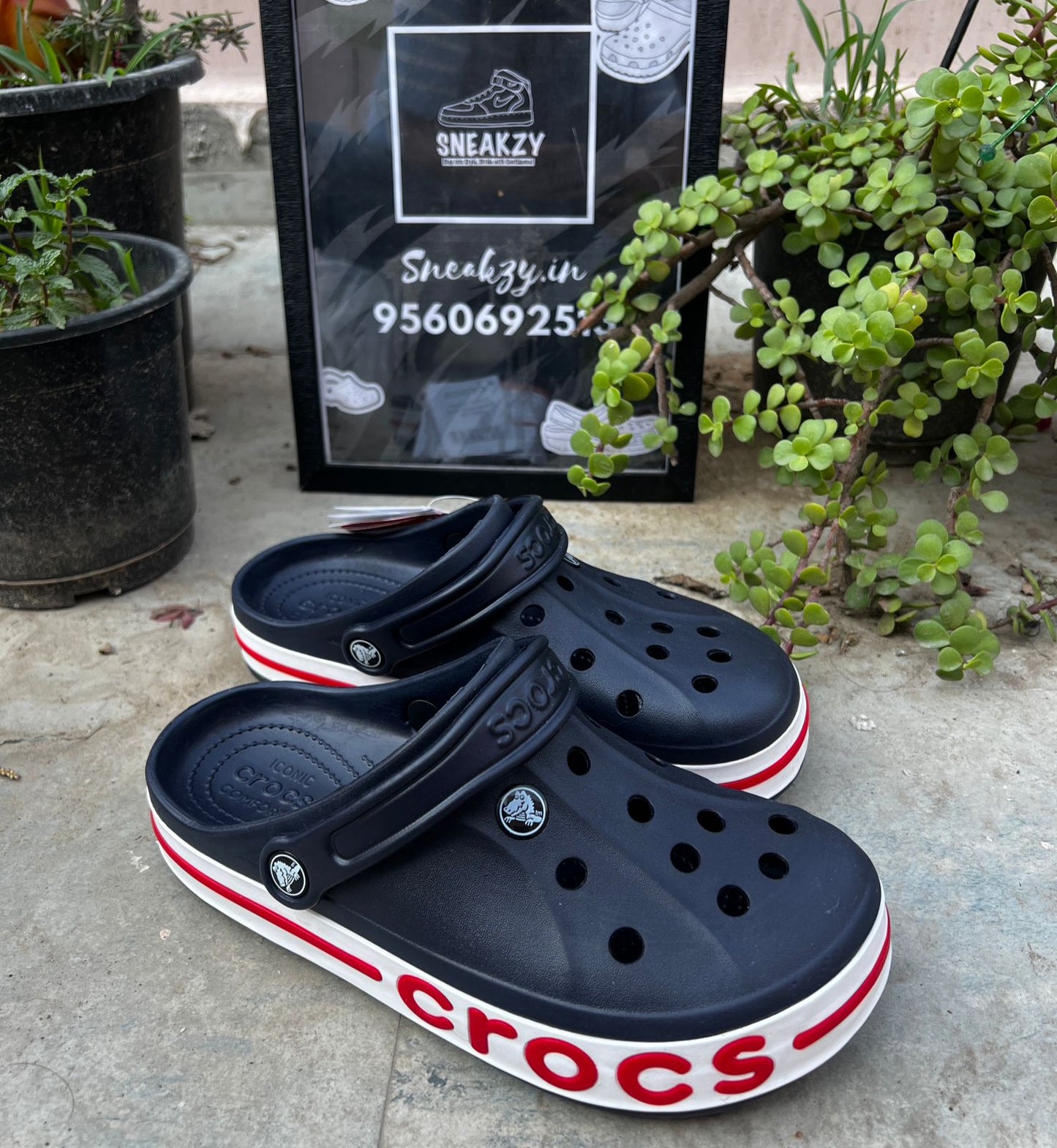 Bayaband clogs (Navy/Red)